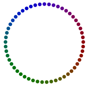 A diagram with 53 dots.