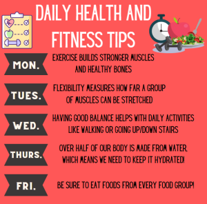 Daily health and fitness tips