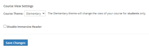 Save Changes selection