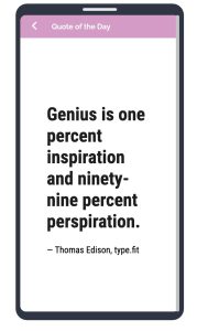 Quote of the day section