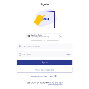 Explain Everything sign-in page