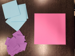 Different sized squares to use for Cricut crafts