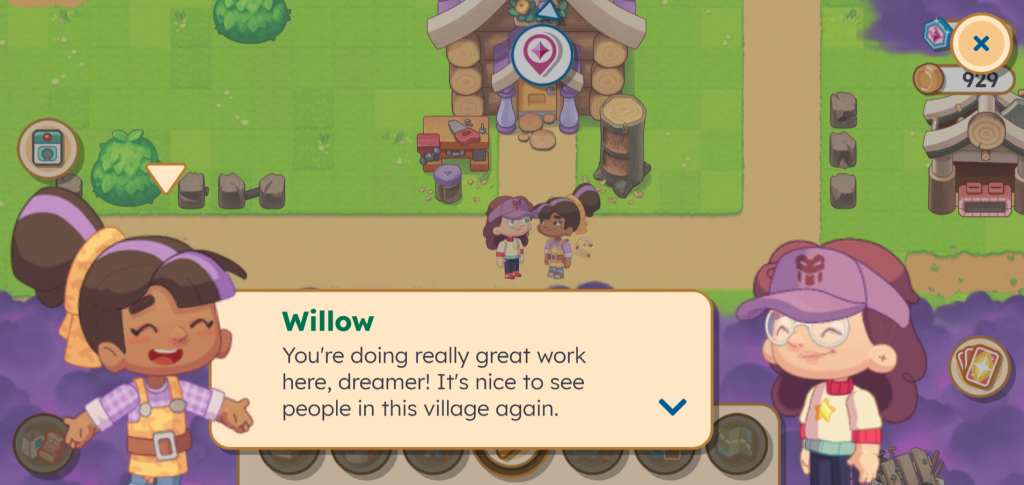 Screenshot of Prodigy English Game where two characters are having dialogue.