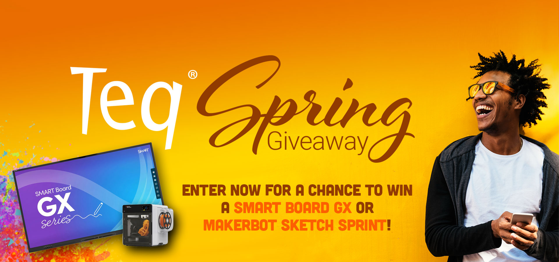 Teq Spring Giveaway | Enter now for a chance to win a SMART Board GX or Makerbot Sketch Sprint1