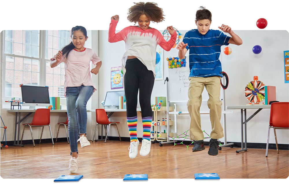 Students having fun and boosting math engagement with Unruly Splats.
