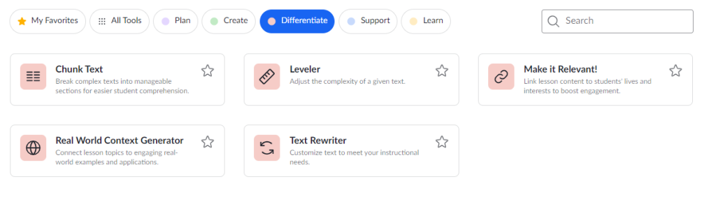 Khanmigo teacher tools for differentiation